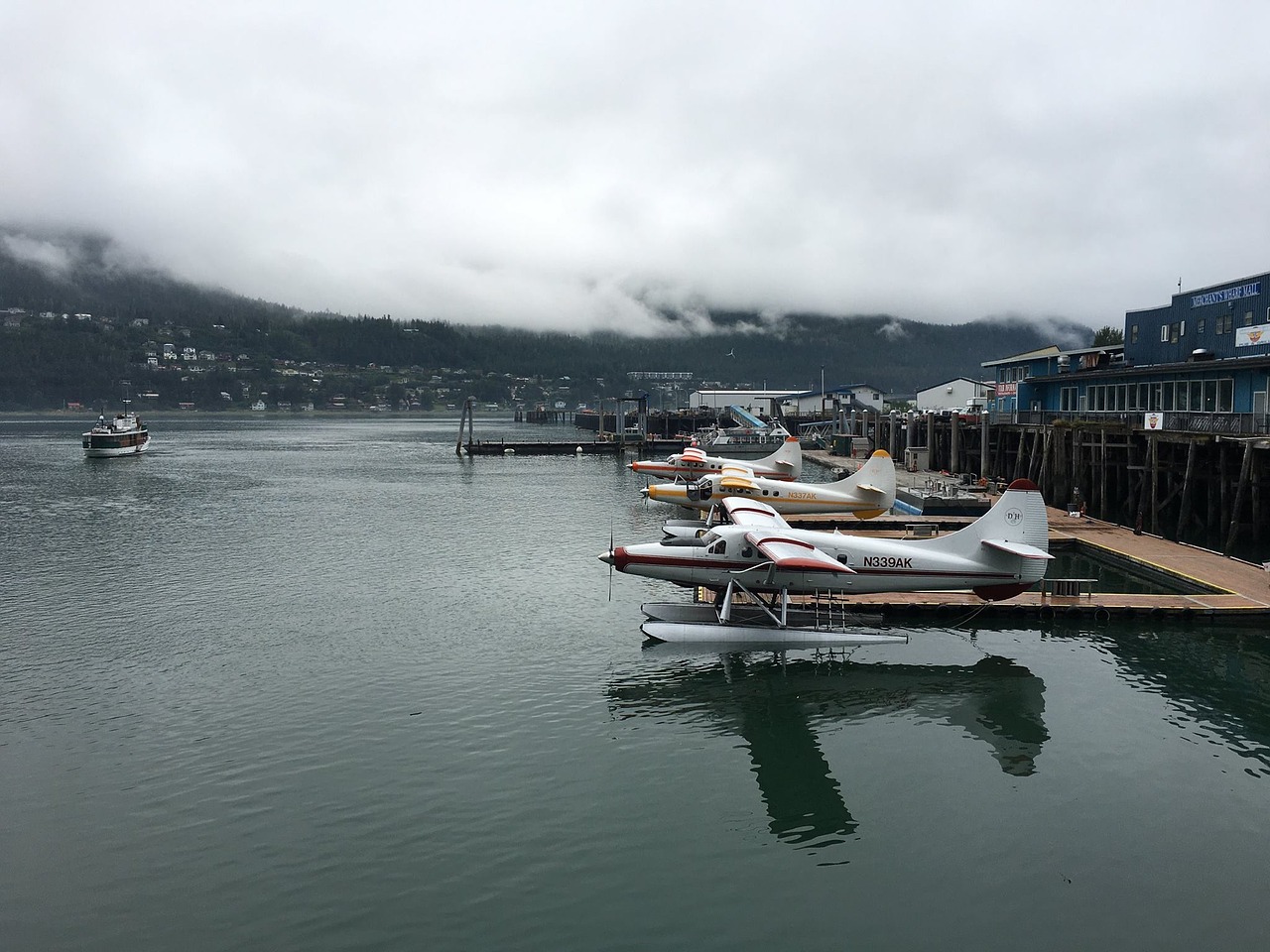 Juneau, Alaska, Lėktuvai, Vandens Lėktuvas, Vanduo, Kraštovaizdis, Vaizdingas, Įlanka, Vandenynas, Jūrų