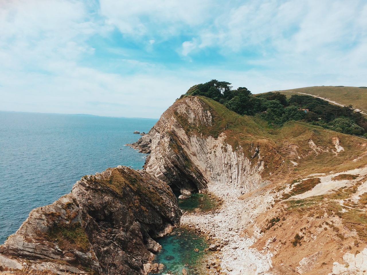 Juros Šlaitas, Dorset, Anglija, Uk, Gamta, Jungtinė Karalystė, Kraštovaizdis, Vandenynas, Jūra, Lulworth Cove