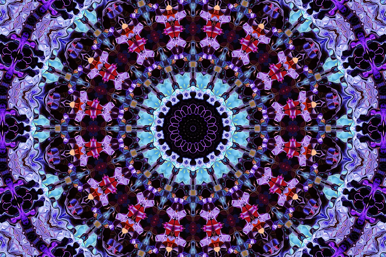 Kaleidoskopas, Figūra, Abstraktus, Dizainas, Modelis, Geometrinis, Tekstūra, Apdaila, Mozaika, Mandala