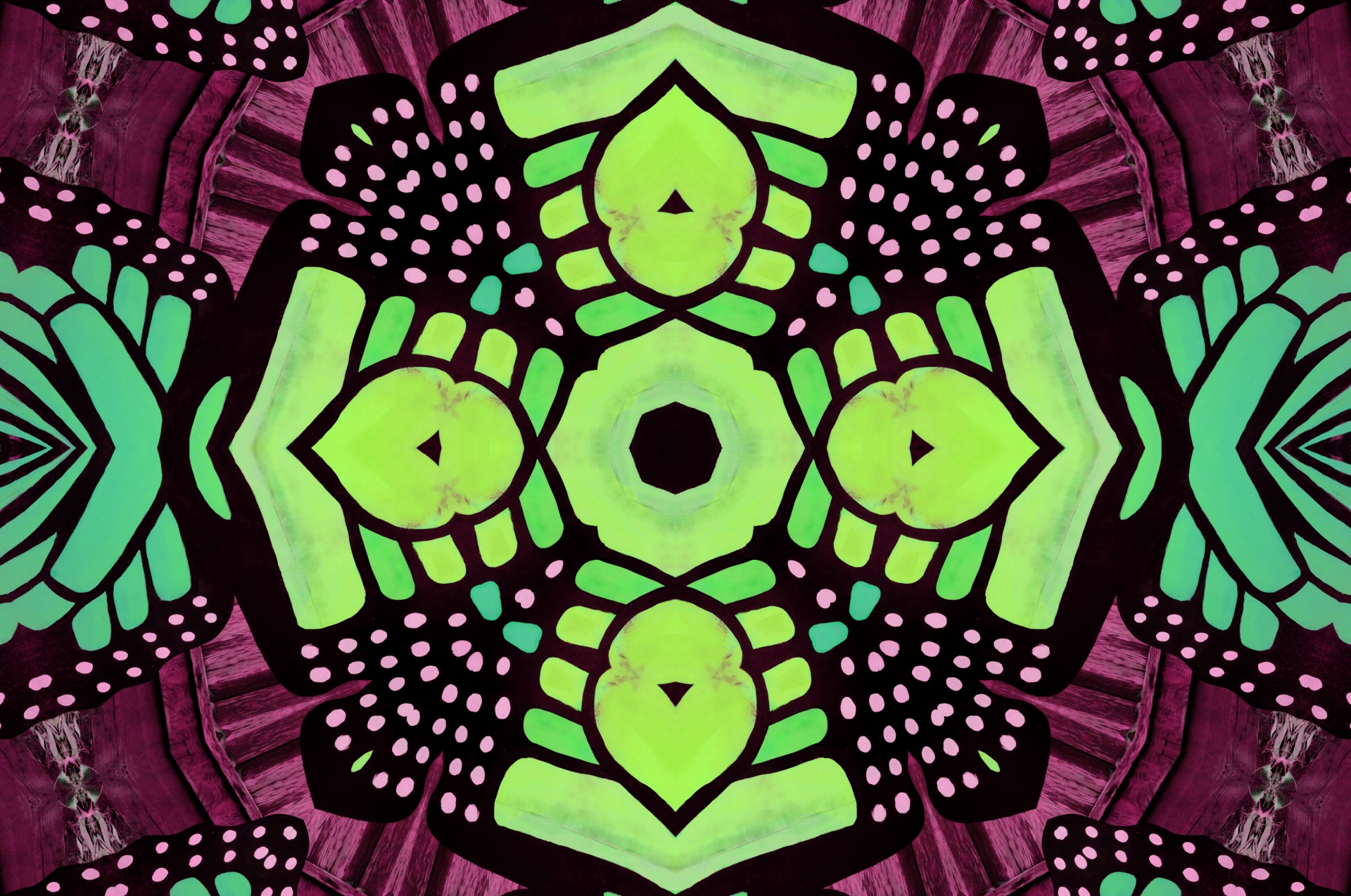 Fonas,  Tapetai,  Kaleidoskopas,  Modelis,  Simetrija,  Dizainas,  Žalias,  Ruda,  Kaleidoskopo Modelio Fonas, Nemokamos Nuotraukos