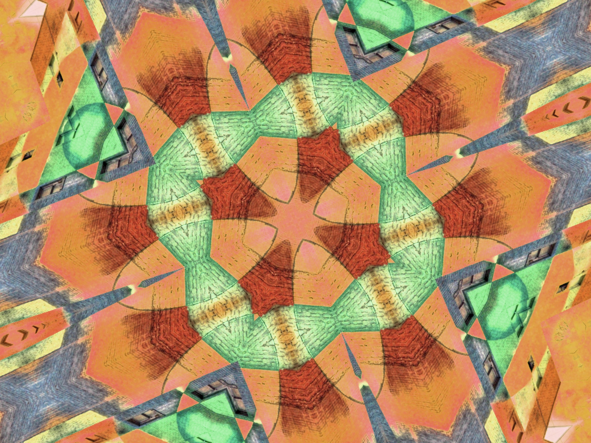 Fonas,  Tapetai,  Kaleidoskopas,  Ruda,  Rūdys,  Žalias,  Modelis,  Dizainas,  Simetrija,  Kaleidoskopo Modelio Fonas