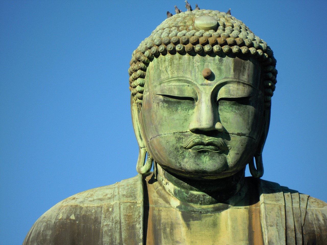 Kamakura, Didžioji Buda Kamakura, Didžioji Buda, Mėlynas Dangus, Nemokamos Nuotraukos,  Nemokama Licenzija