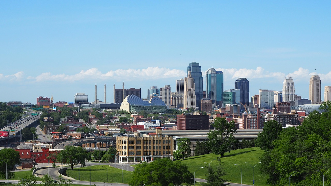 Kansas City, Kanzasas, Kansas City Missouri, Miestas, Architektūra, Pastatai, Miesto Panorama, Kraštovaizdis, Miesto, Centro