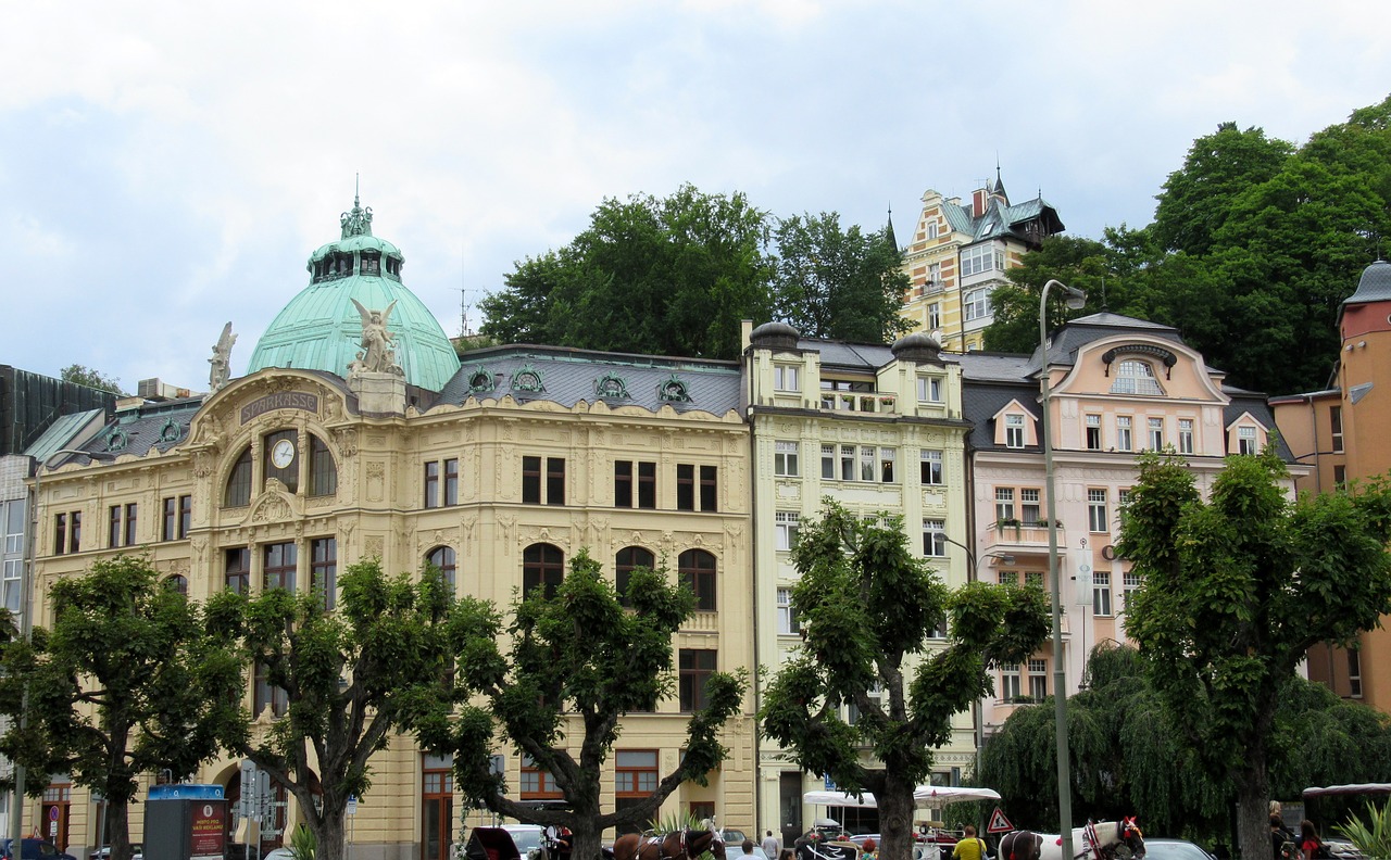 Karlovy Variuosi, Viešbučiai, Medžiai, Nemokamos Nuotraukos,  Nemokama Licenzija