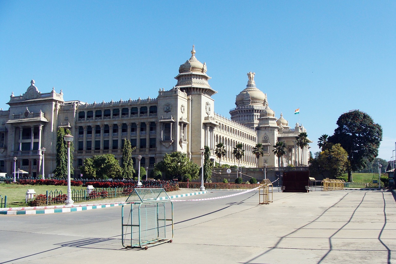 Karnataka, Vikasa Soudha, Vidhana Soudha, Bangalore, Indija, Vyriausybė, Architektūra, Orientyras, Pastatas, Architektūros Dizainas