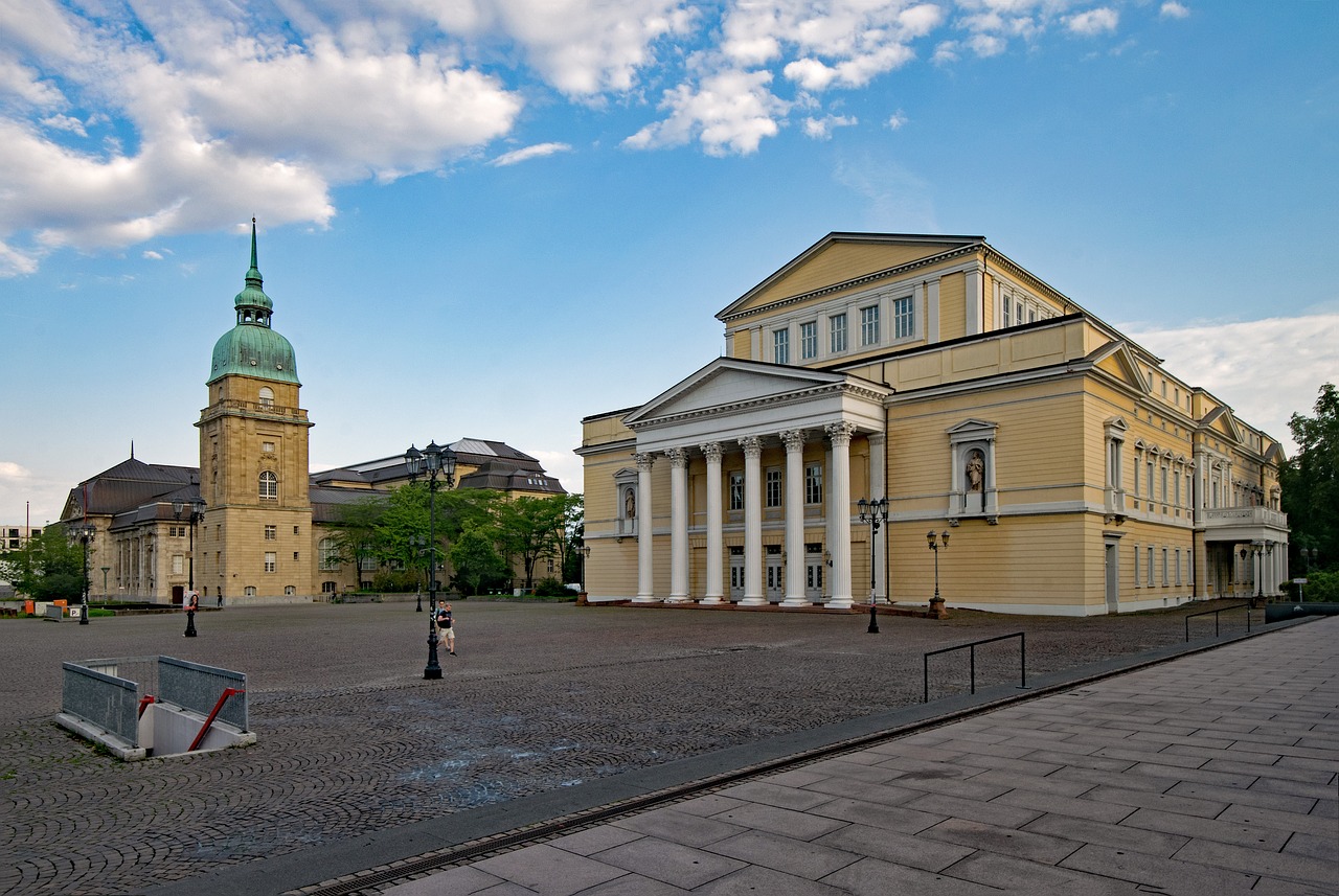 Karolino Vieta, Hessisches Landesmuseum, Senas Teatras, Darmštatas, Hesse, Vokietija, Muziejus, Lankytinos Vietos, Teatras, Mollerbau