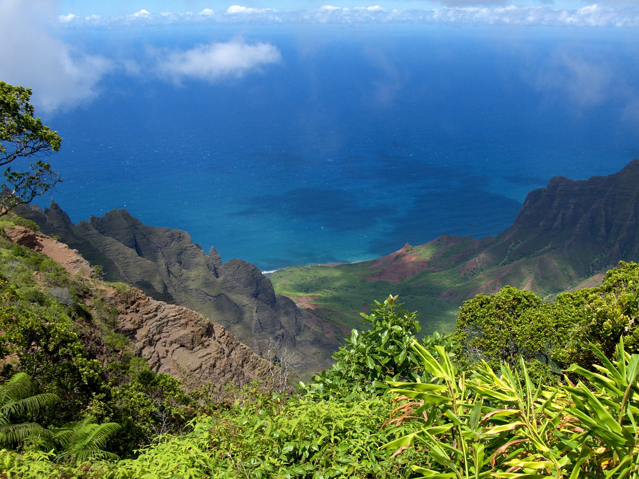 Kauai, Hawaii, Sala, Gamta, Vaizdas, Nawiliwili, Vaizdas Į Jūrą, Kraštovaizdis, Ramiojo Vandenyno Regionas, Vandenynas