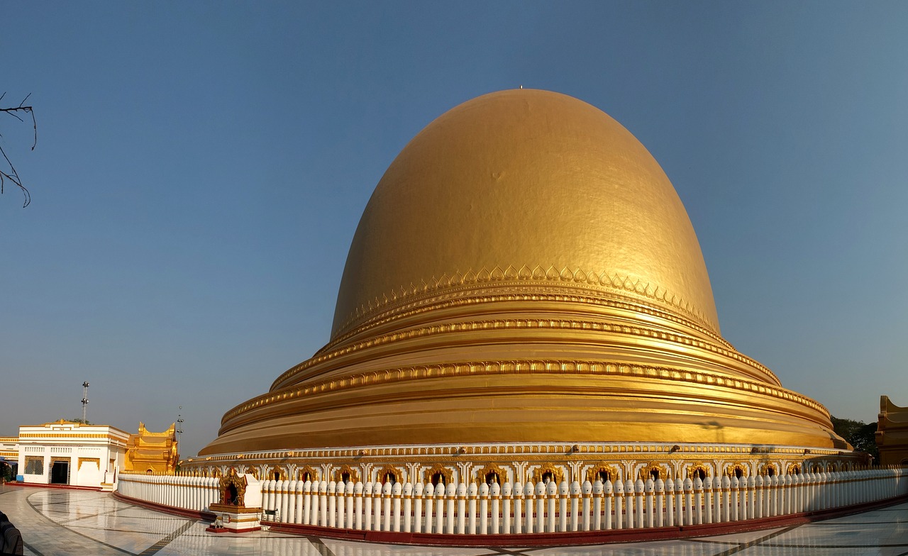 Kaunghmudaw Pagoda,  Sagaino,  Architektūra,  Mianmaras,  Birma, Nemokamos Nuotraukos,  Nemokama Licenzija
