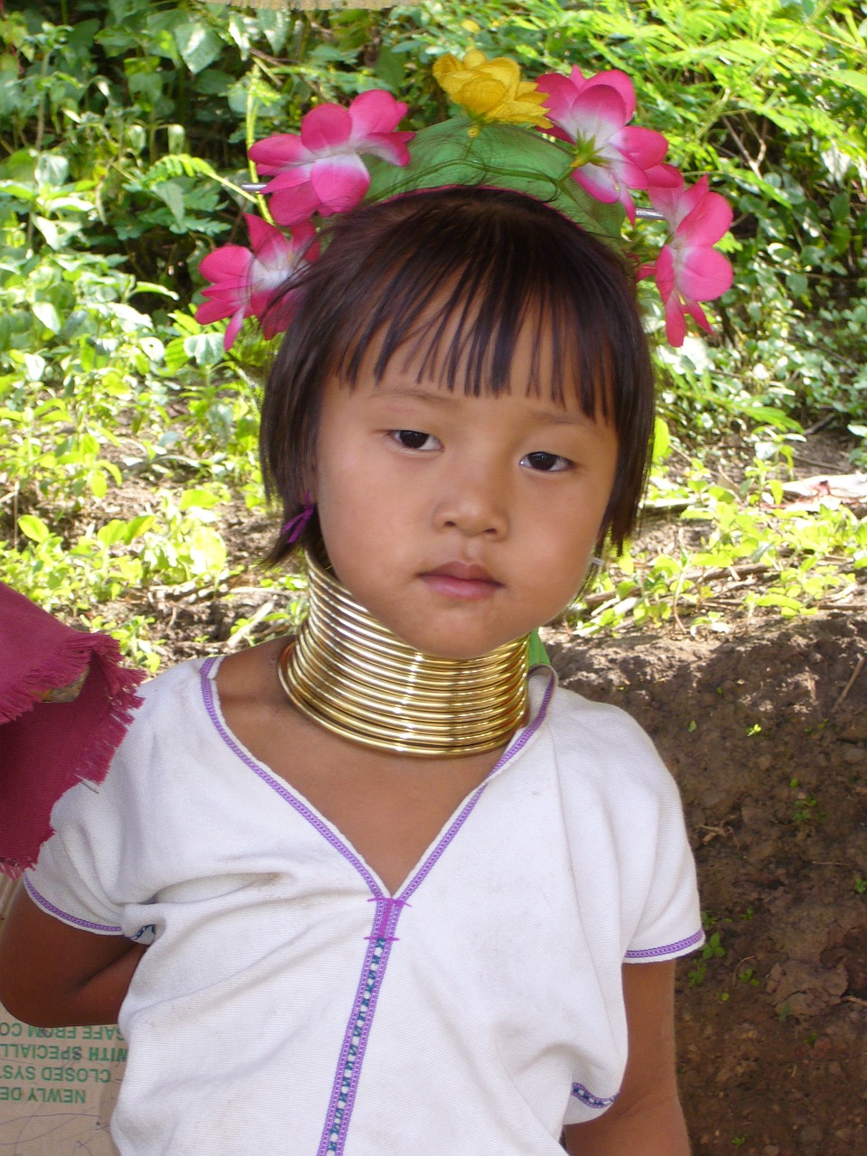 Kayan Lahwi Girl, Mergaitė, Kayan Žmonės, Burma, Padaung, Kayan, Žmonės, Vaikai, Veidas, Vaikas