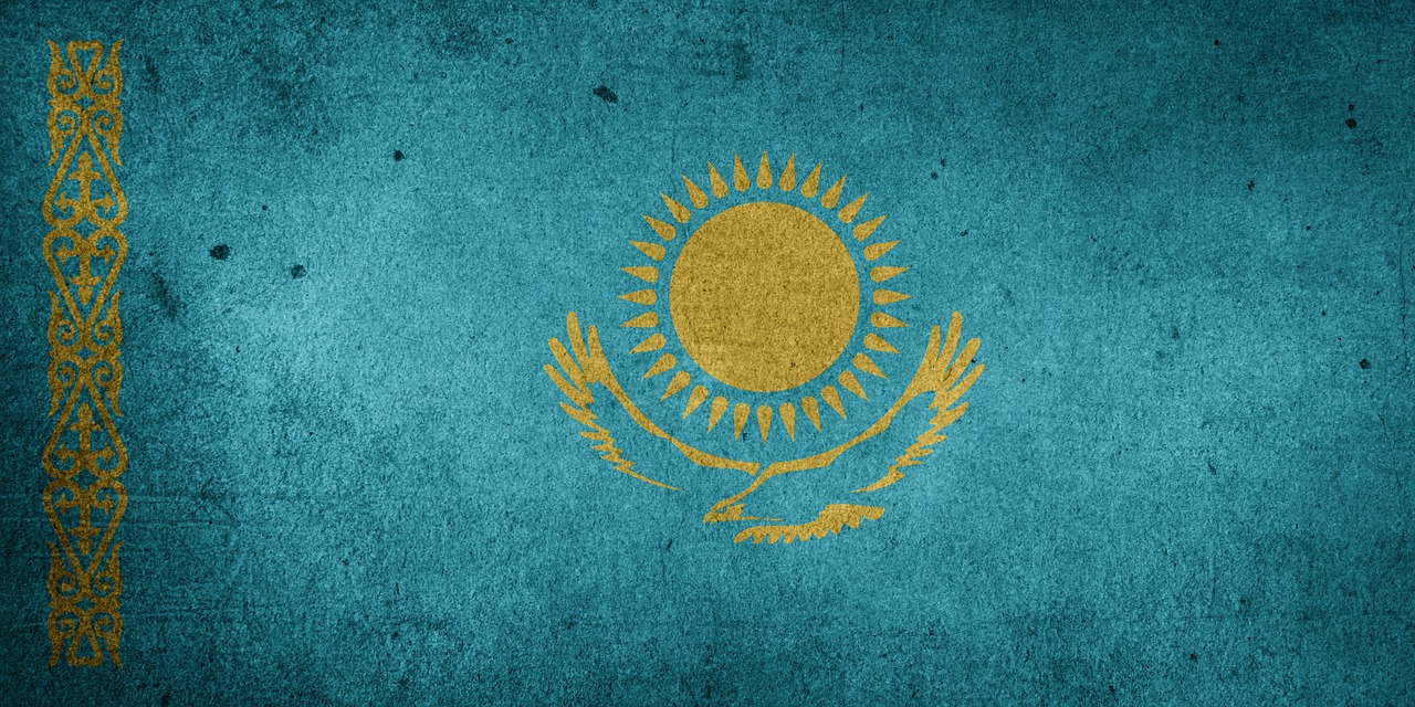 Kazachstanas, Vėliava, Tautinė Vėliava, Asija, Grunge, Nemokamos Nuotraukos,  Nemokama Licenzija