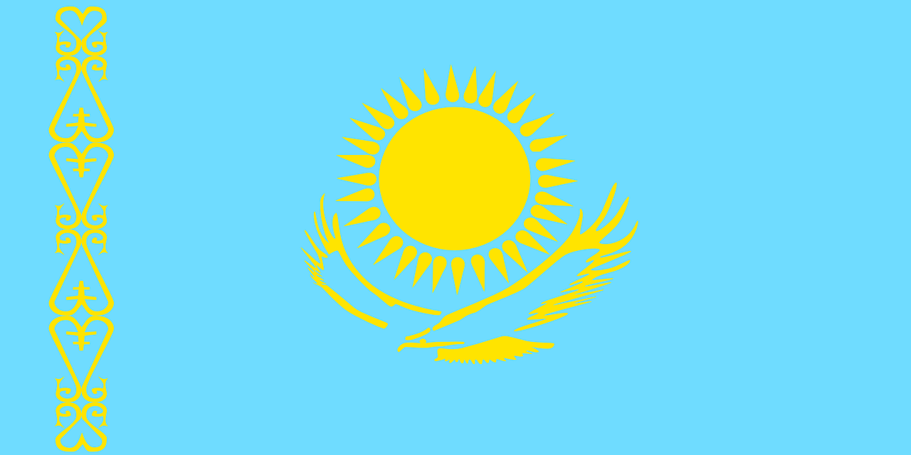 Kazachstanas, Vėliava, Asija, Tauta, Šalis, Simbolis, Nemokama Vektorinė Grafika, Nemokamos Nuotraukos,  Nemokama Licenzija