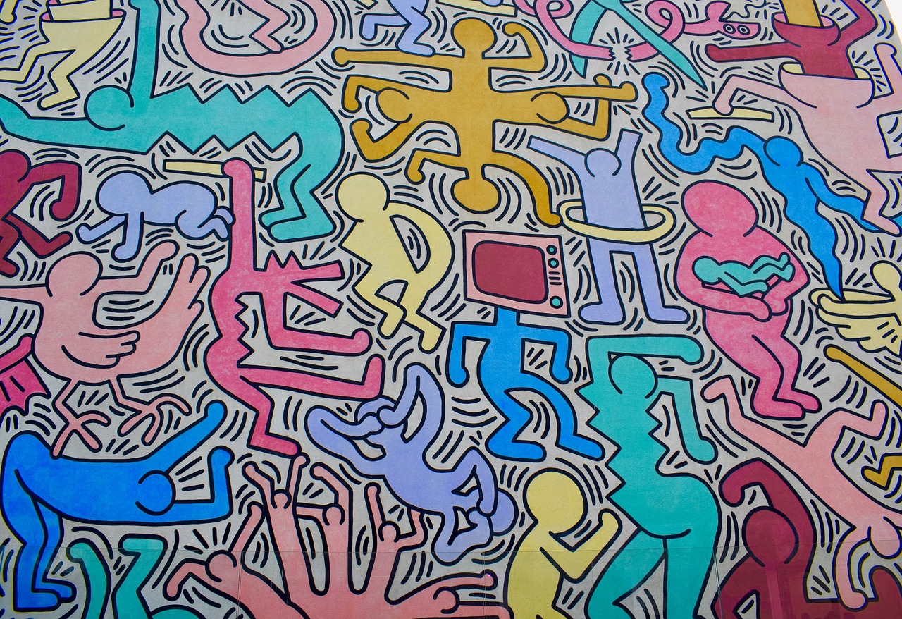 Keith Haring, Freskomis, Menas, Grafiti, Siena, Spalva, Menininkas, Piešimas, Kelias, Gatvės Menas