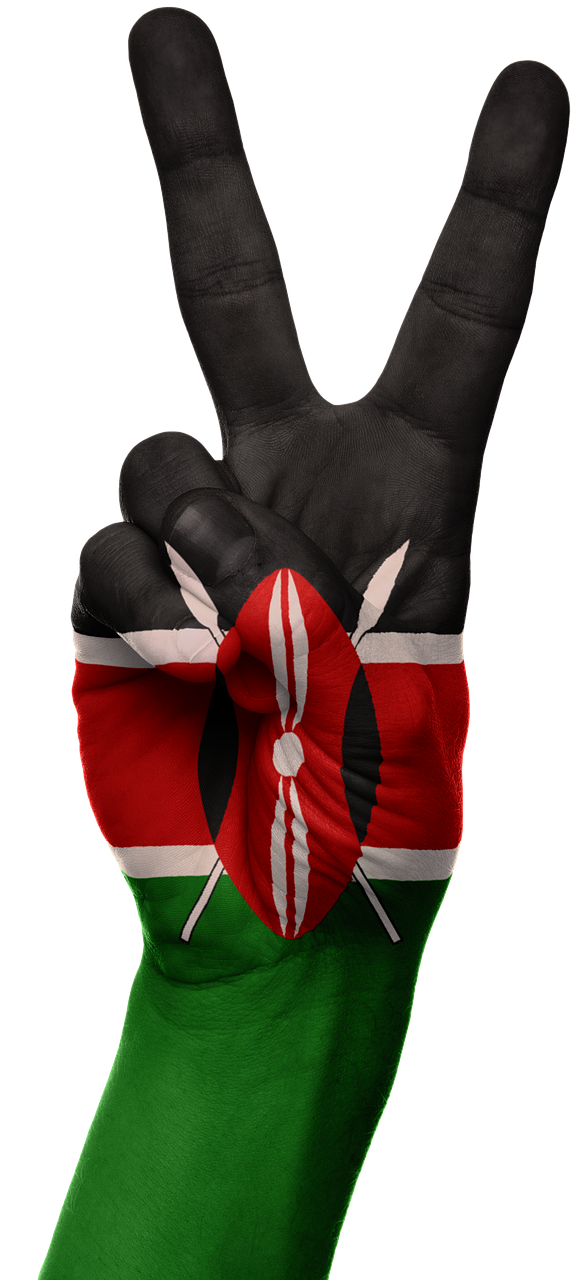 Kenya, Vėliava, Ranka, Simbolis, Taika, Pergalė, Ženklas, Patriotizmas, Patriotinis, Afrikos