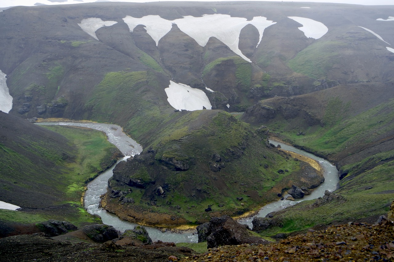 Kerlingarfjöll, Iceland, Kalnas, Gamta, Kraštovaizdis, Vanduo, Upė, Vandens Šaltinis, Geoterminė Energija, Sniegas