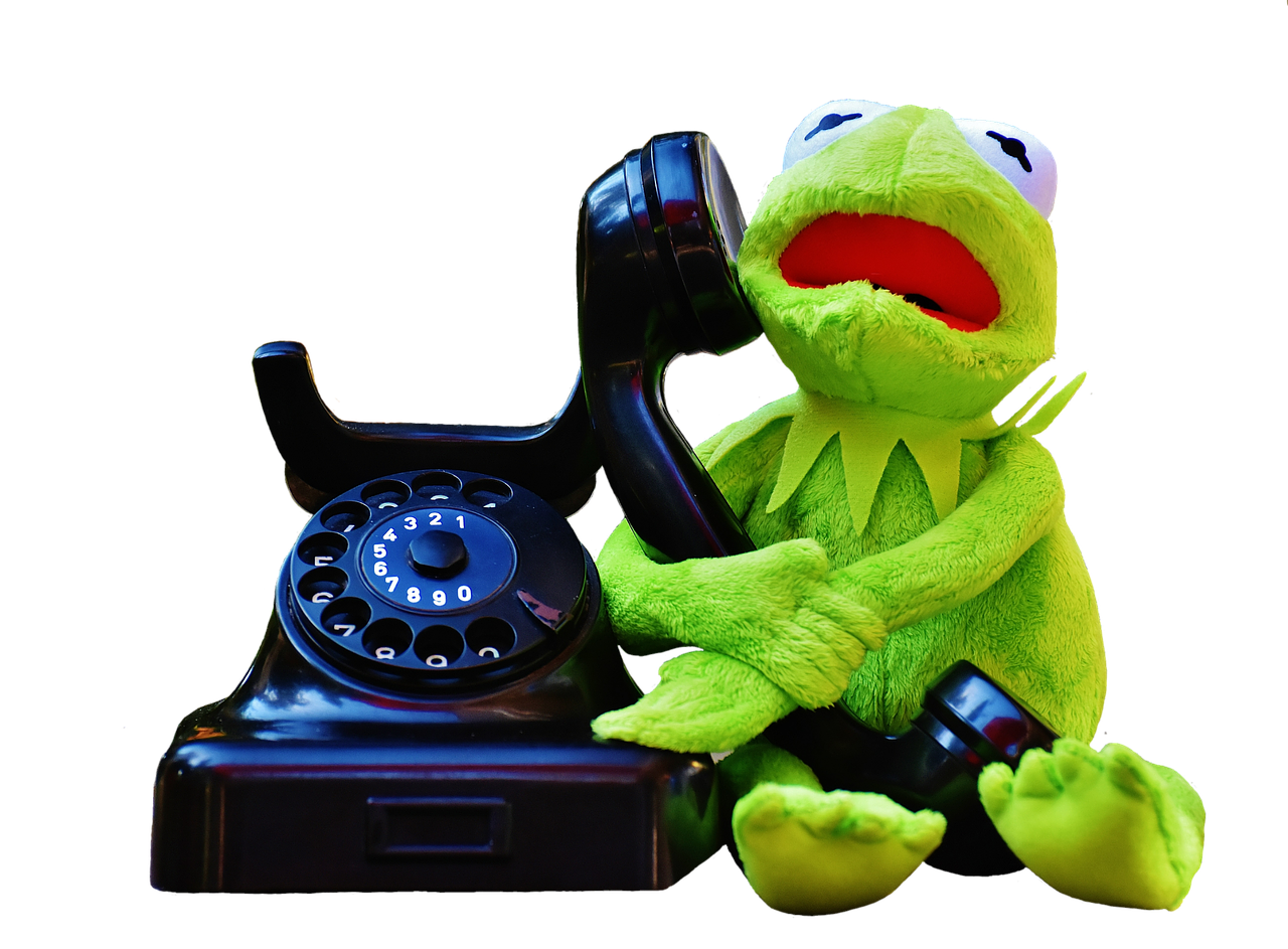 Kermit, Varlė, Telefonas, Figūra, Juokinga, Varlės, Gyvūnas, Pliušas, Iškamša, Izoliuotas