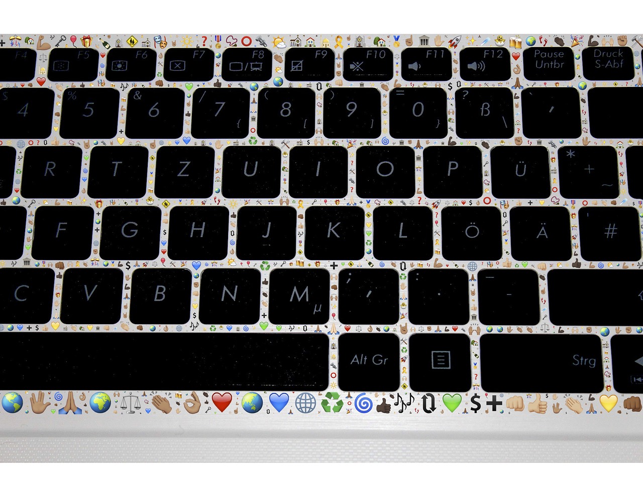 Klaviatūra, Rašyti, Kompiuteris, Emoji, Tarp, Simboliai, Komunikacija, Nemokamos Nuotraukos,  Nemokama Licenzija