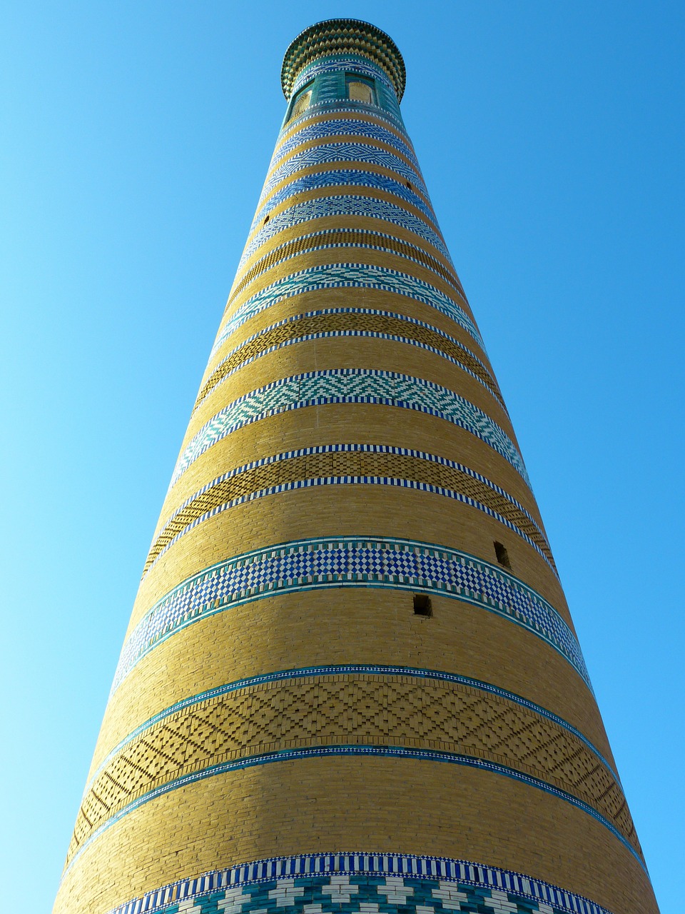 Khiva, Chodja Islam Minaretas, Aukštas, Mozaika, Spalvinga Uzbekistanas, Nemokamos Nuotraukos,  Nemokama Licenzija