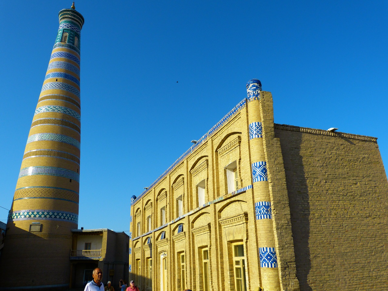 Khiva, Chodja Islam Minaretas, Aukštas, Mozaika, Spalvinga Uzbekistanas, Nemokamos Nuotraukos,  Nemokama Licenzija
