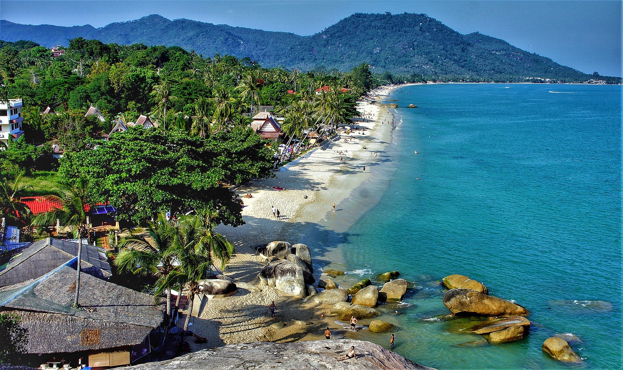 Kho Samui, Samui Sala, Lamai, Papludimys, Tilandas, Pajūris, Jūra, Vanduo, Kelionė, Turizmas