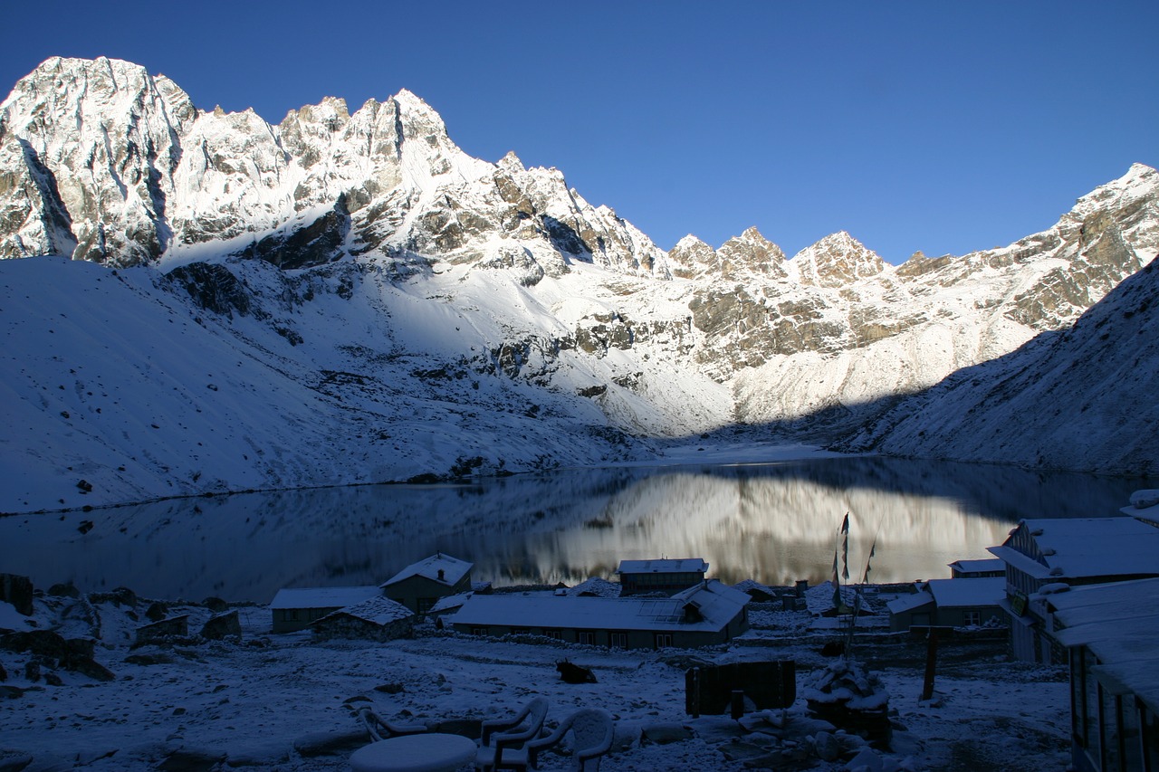 Khumbu, Pasivaikščiojimas, Nepalas, Kalnai, Himalaja, Ežeras, Sniegas, Balta, Mėlynas, Nemokamos Nuotraukos