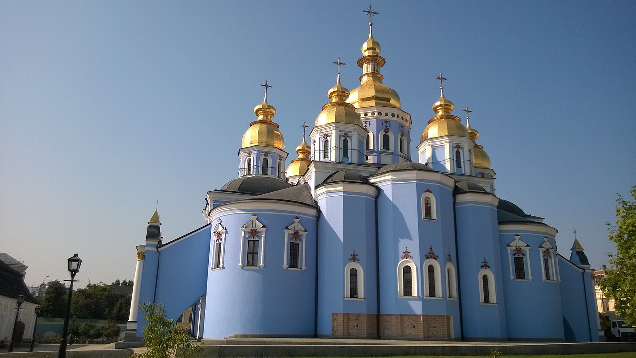 Kiev, Ukraina, Bažnyčia, Auksas, Mėlynas, Ortodoksas, Nemokamos Nuotraukos,  Nemokama Licenzija