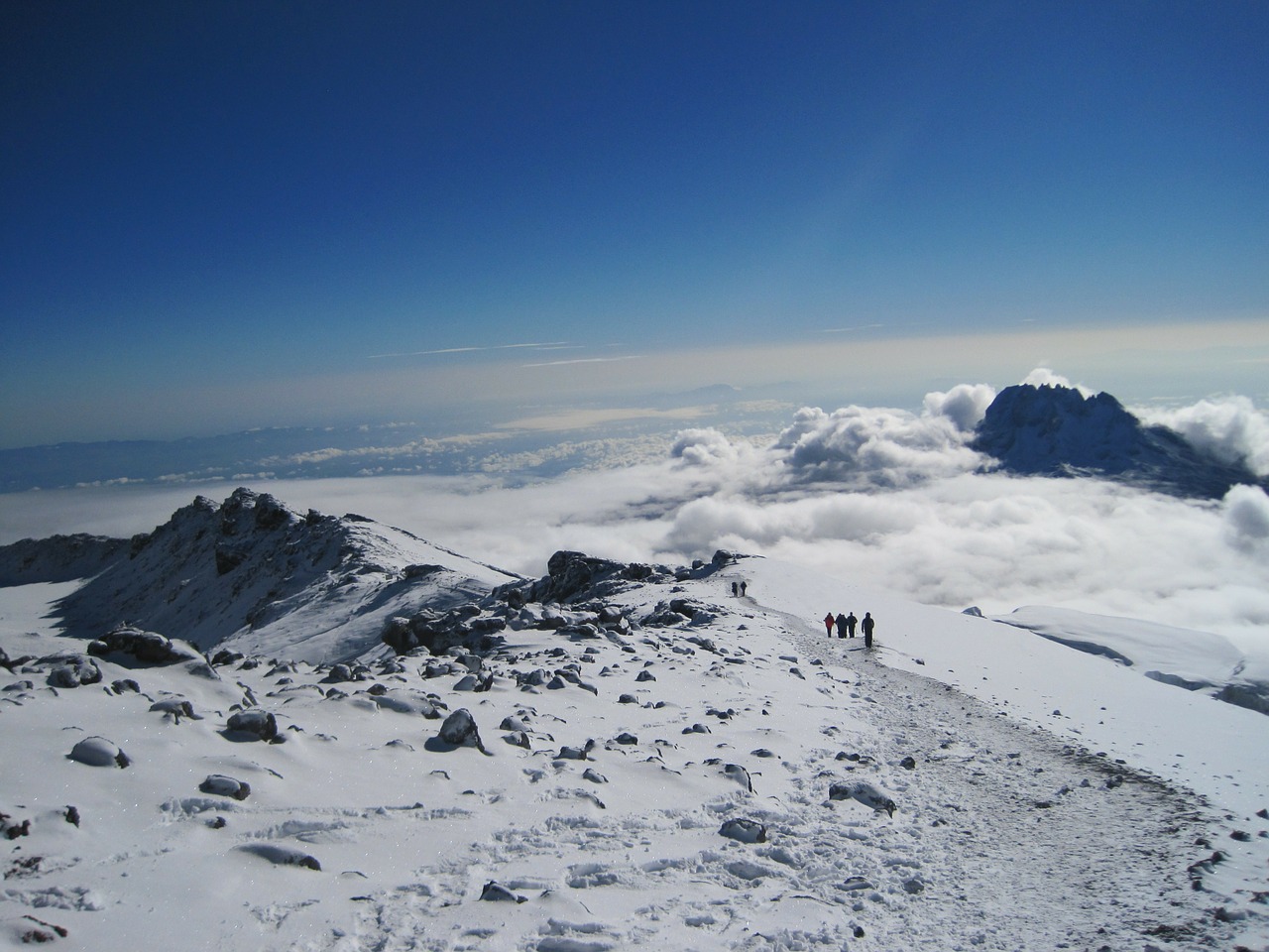 Kilimandžaras, Kalnas, Vulkanas, Vulkaninis, Piko, Kalnas, Sniegas, Snowclad, Dangus, Tanzanija