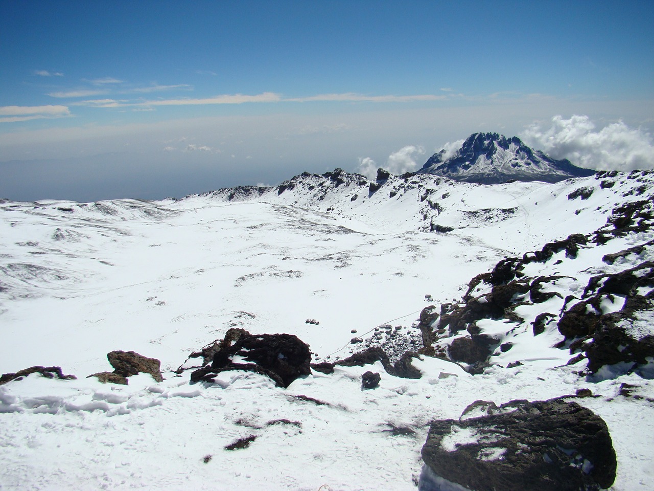 Kilimandžaras, Sniegas, Aukščiausiojo Lygio Susitikimas, Kalnas, Afrika, Piko, Vulkanas, Nemokamos Nuotraukos,  Nemokama Licenzija