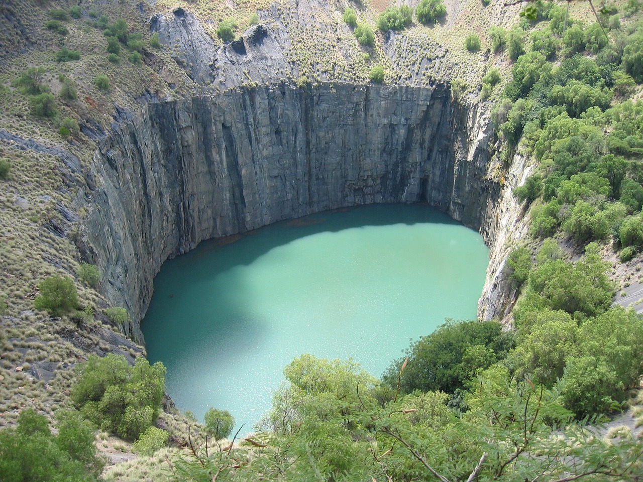 Kimberlis, Deimantas, Mine, Pietų Afrika, Šiaurinis, Viršūnė, Skylė, Didelis, De Alaus, Nemokamos Nuotraukos