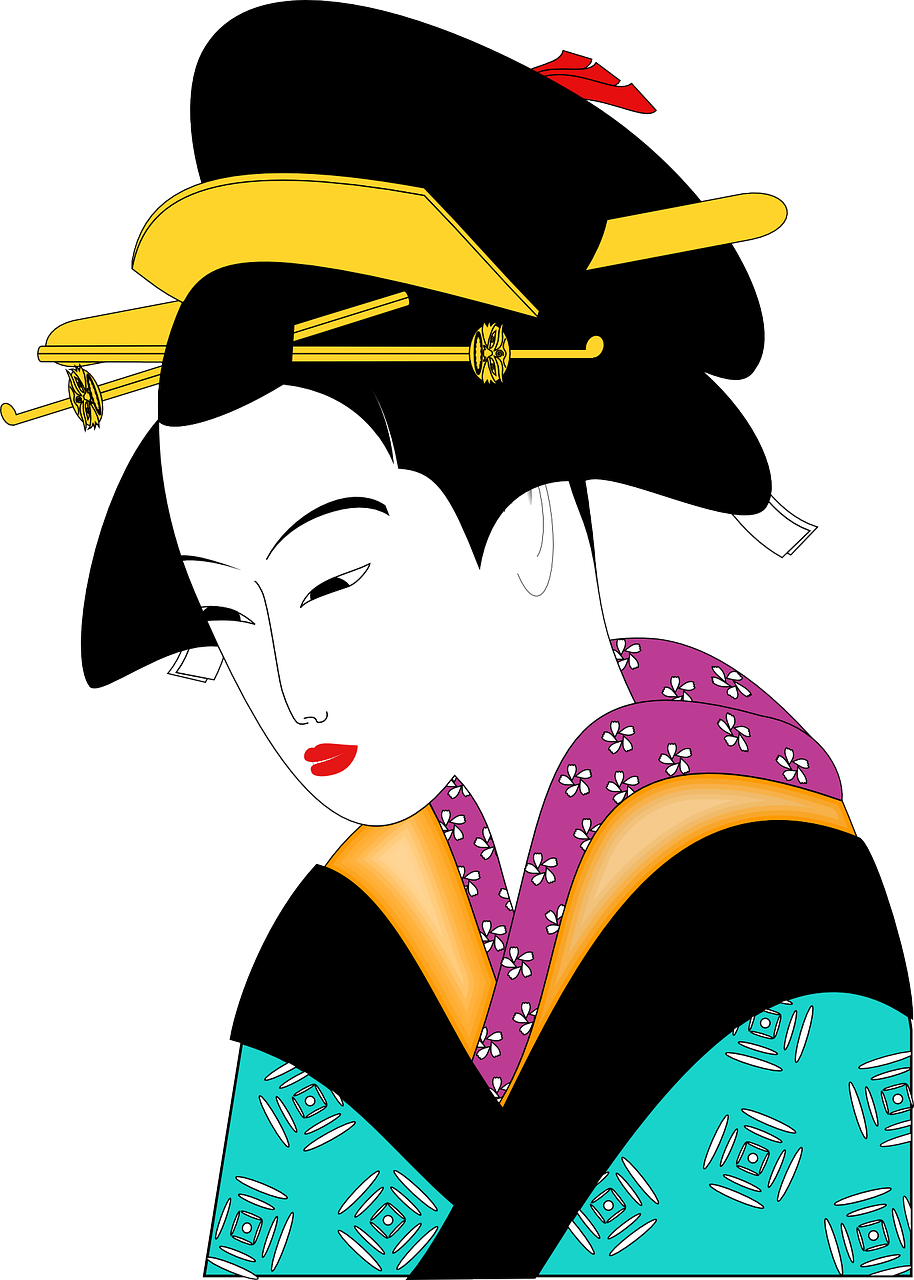 Kimono, Geiša, Moteris, Asian, Japanese, Kinai, Nemokama Vektorinė Grafika, Nemokamos Nuotraukos,  Nemokama Licenzija