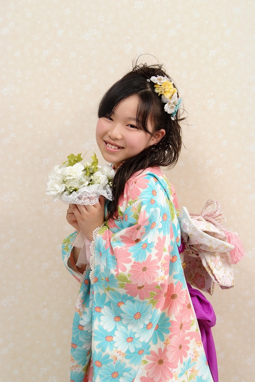 Kimono, Vaikai, Amžiaus Ceremonija, Mergaitė, Nemokamos Nuotraukos,  Nemokama Licenzija