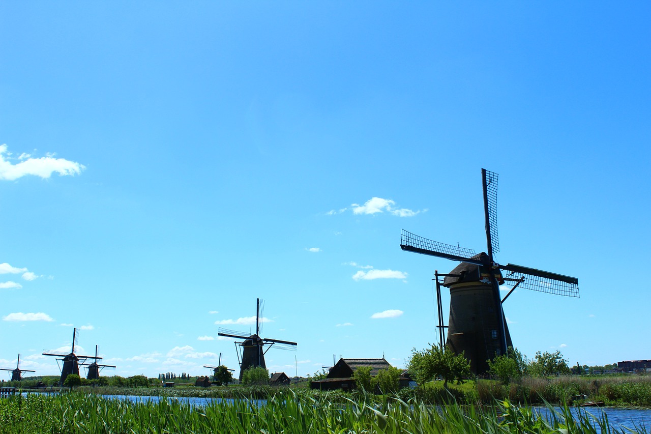 Kinderdijk, Malūnas, Malūnai, Nemokamos Nuotraukos,  Nemokama Licenzija