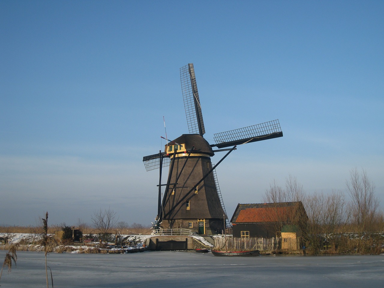 Kinderdijk, Holland, Molina, Nemokamos Nuotraukos,  Nemokama Licenzija