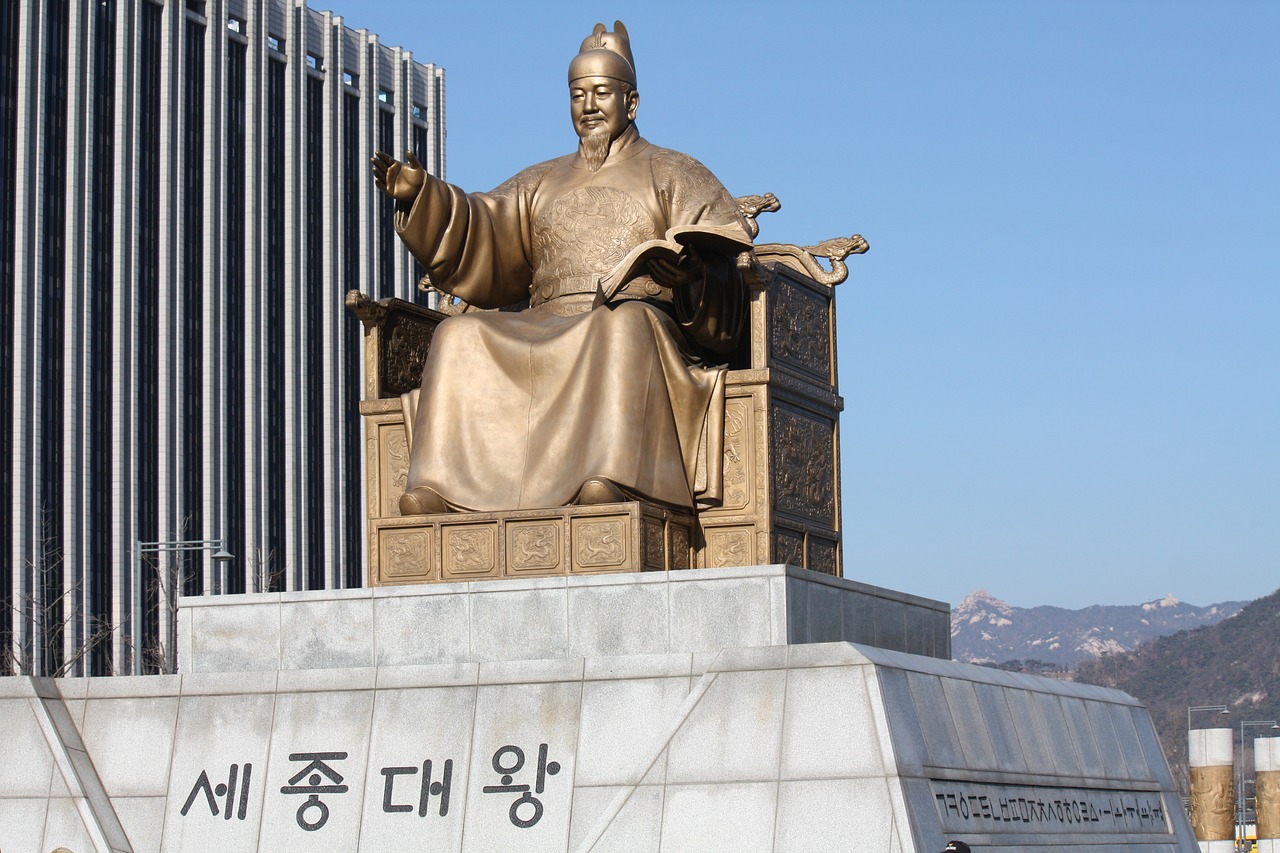 Karalius Sejongas Didysis, Statula, Gwanghwamun, Laivų Statyba Puikiu Metu, Karalius, Laivų Statyba, Hangul, Puiku, Korėjos Respublika, Korėja