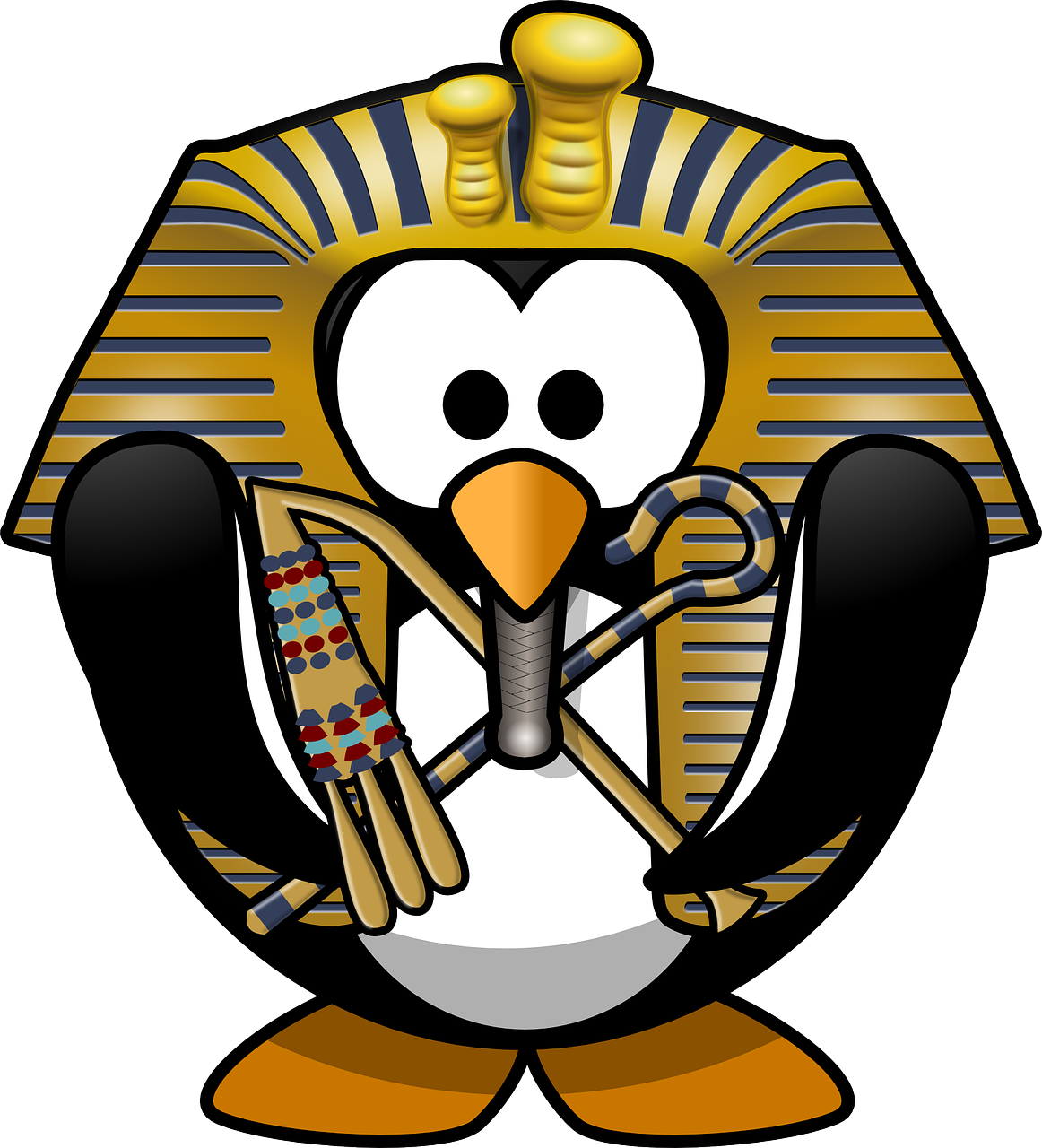 Karalius Tut, Tut, Tutankhamun, Tux, Gyvūnas, Archeologija, Archeologija, Paukštis, Egiptas, Egyptian