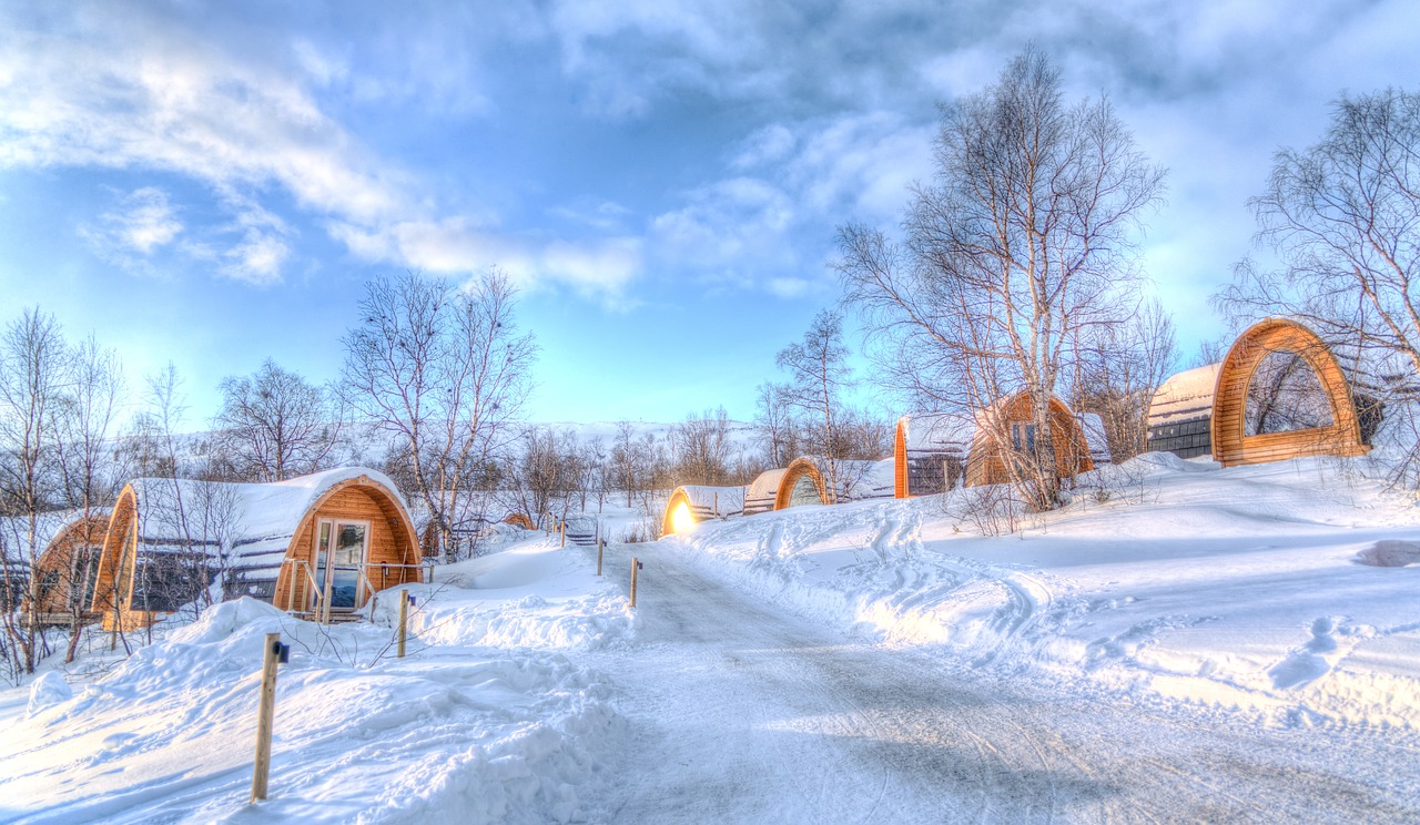 Kirkenes, Norvegija, Architektūra, Kalnai, Kraštovaizdis, Sniegas, Gamta, Žiema, Skandinavija, Europa