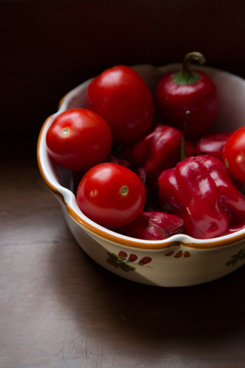 Virtuvė, Pomidoras, Maistas, Vegetariškas, Daržovių, Salotos, Šviežios Daržovės, Pipirai, Ekologiškas, Sveikai Maitintis