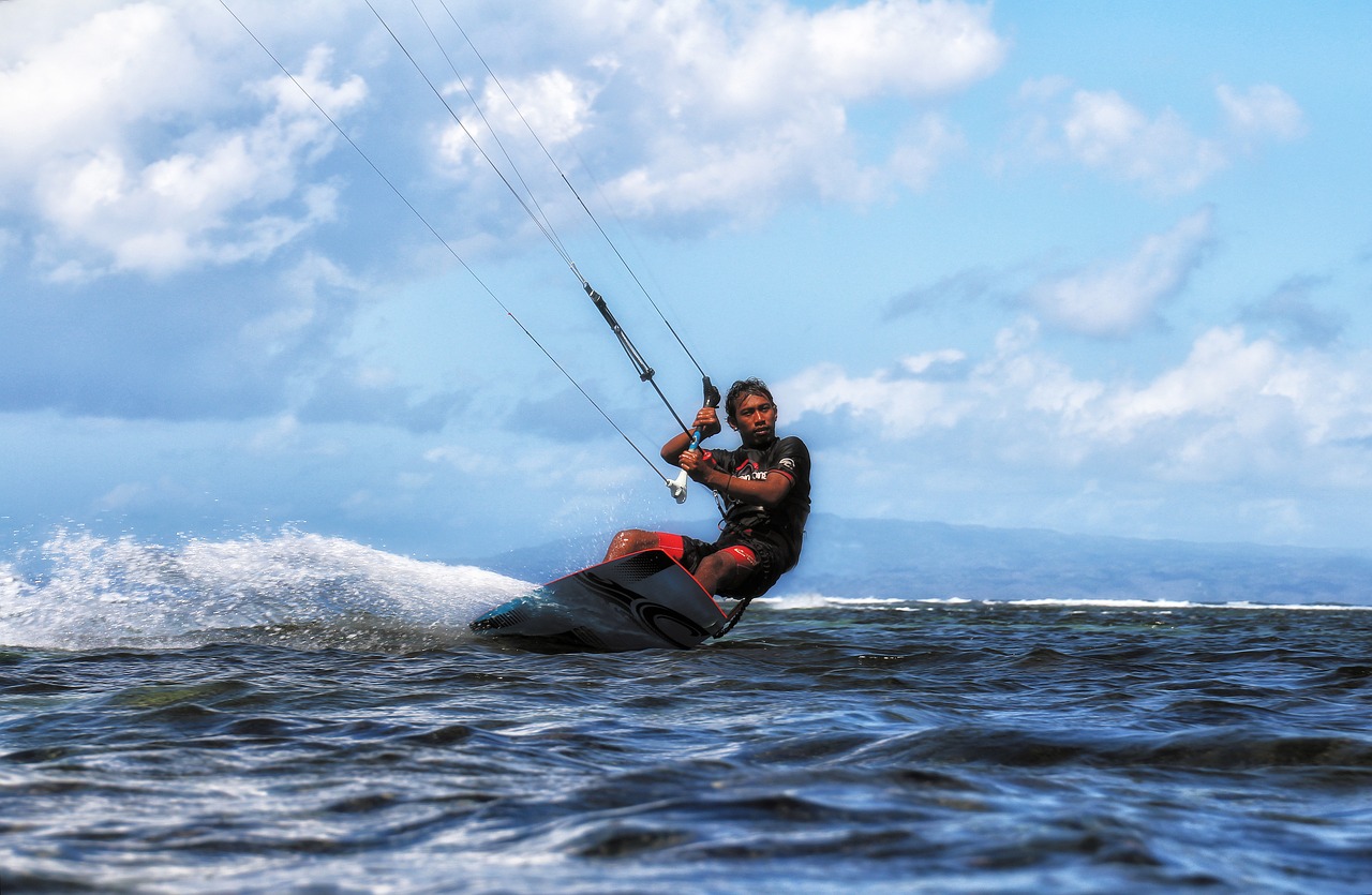 Jėgos Aitvarų Sportas, Bali, Sanur, Vandens Gyvūnai, Veiksmas, Vėjas, Bangos, Surfer, Jūra, Aitvaras