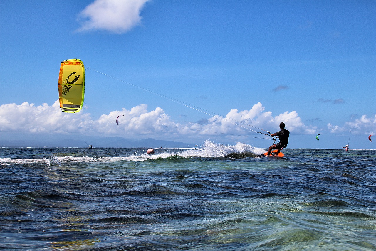 Jėgos Aitvarų Sportas, Bali, Sanur, Vandens Gyvūnai, Veiksmas, Vėjas, Bangos, Surfer, Jūra, Aitvaras