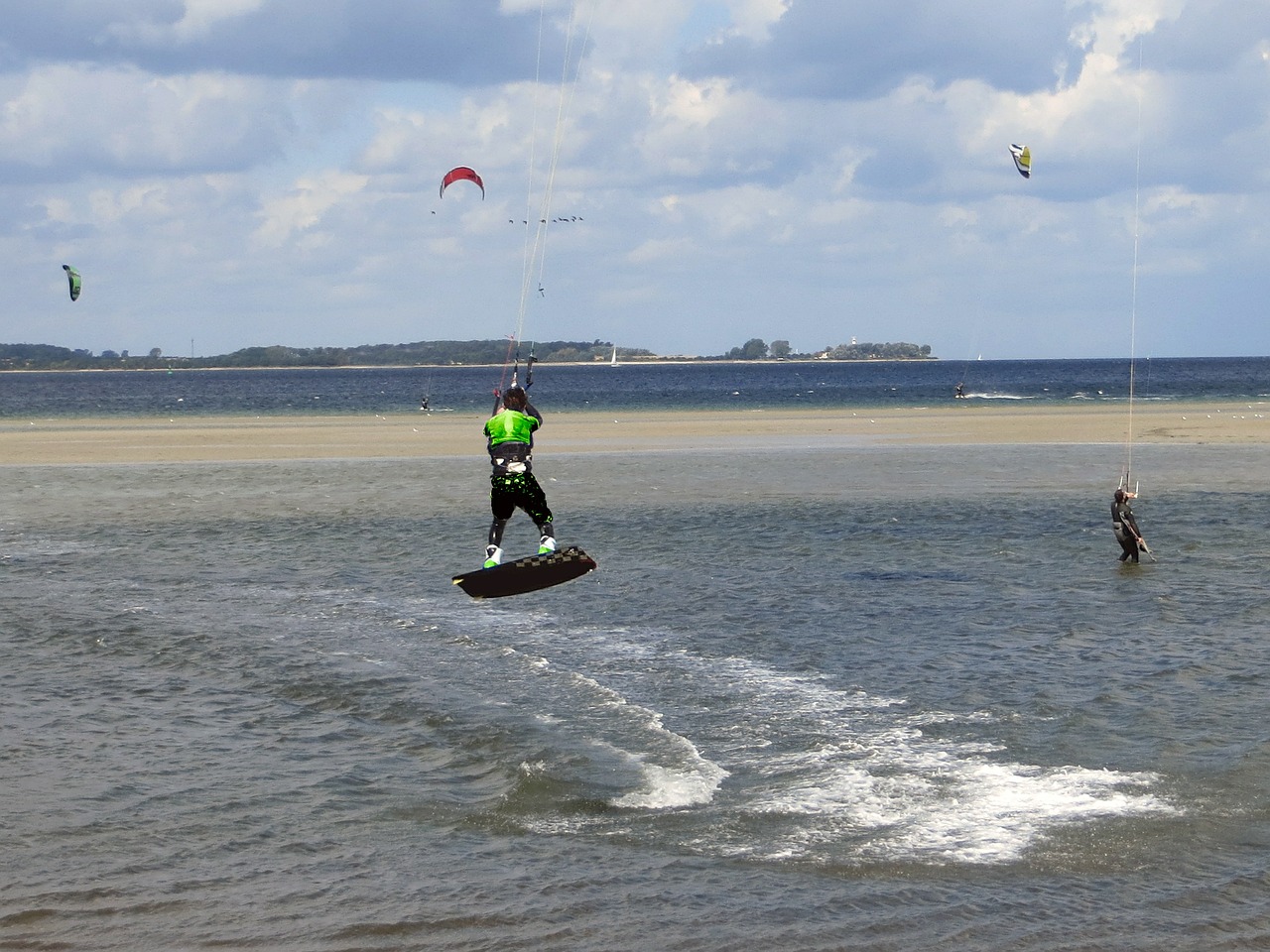 Jėgos Aitvarų Sportas, Sportas, Vandens Sportas, Šokinėti, Veiksmas, Vėjas, Vanduo, Kiteboarding, Kiters, Laisvalaikis