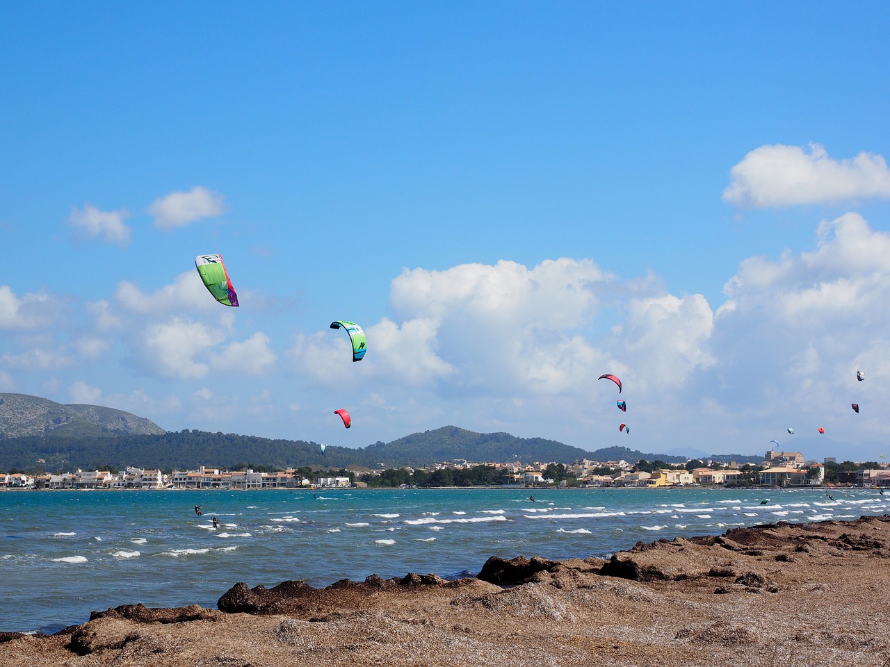 Kitesurfer, Sportas, Jūra, Vėjas, Vanduo, Terjerų Kvartalas, Maljorka, Nemokamos Nuotraukos,  Nemokama Licenzija