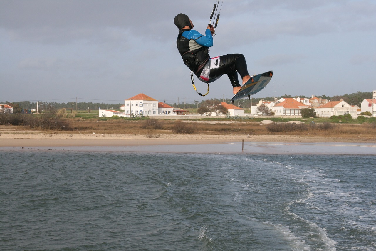 Kitesurf, Tvenkinys Saint Andrew, Portugal, Nemokamos Nuotraukos,  Nemokama Licenzija