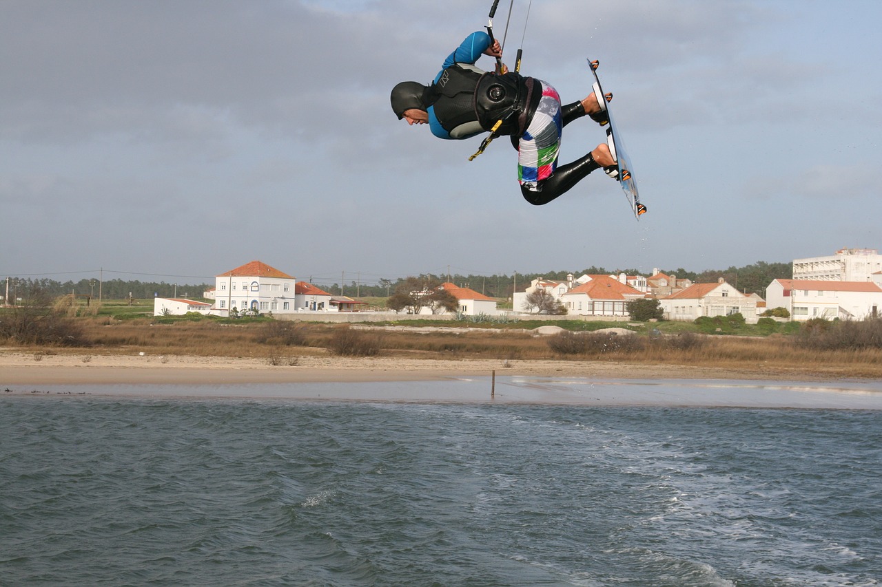 Kitesurf, Tvenkinys Saint Andrew, Portugal, Nemokamos Nuotraukos,  Nemokama Licenzija