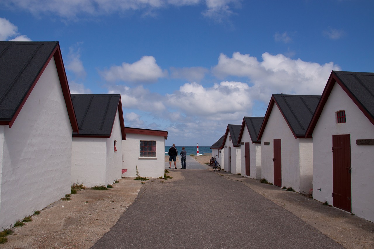 Klitmoeller, Jutland, Denmark, Žuvininkystė, Nameliai, Kelias, Cloudscape, Vandenynas, Nemokamos Nuotraukos,  Nemokama Licenzija