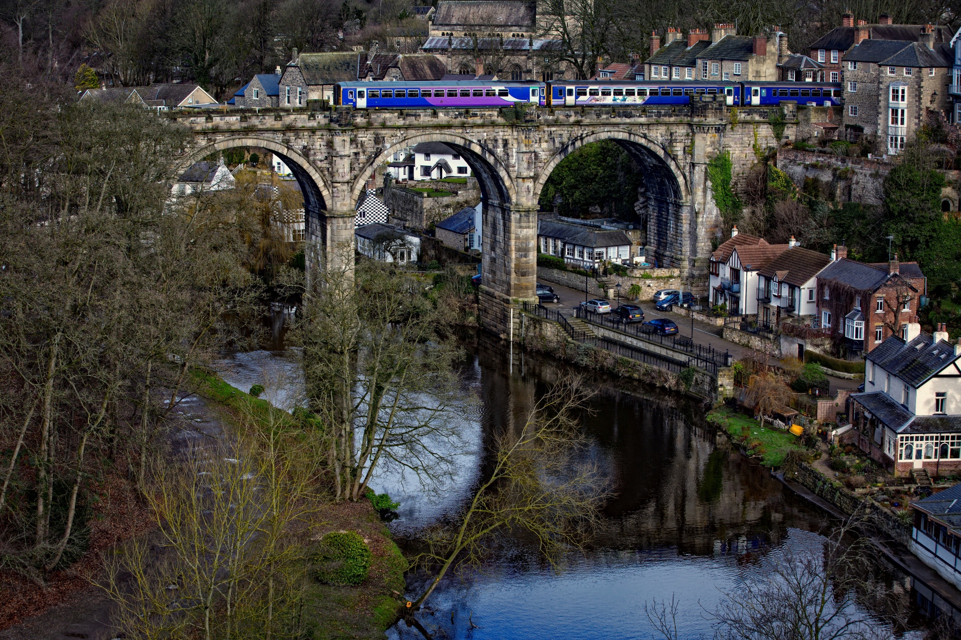 Knaresborough,  Miestas,  Anglija,  Tiltas,  Traukinys,  Senas,  Architektūra,  Kelionė,  Šiaurėje & Nbsp,  Jorkšyras