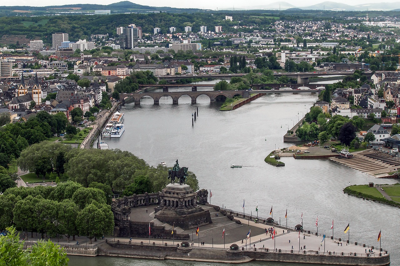 Koblenz, Vokiečių Kampelis, Mosel, Paminklas, Turistų Atrakcijos, Nemokamos Nuotraukos,  Nemokama Licenzija