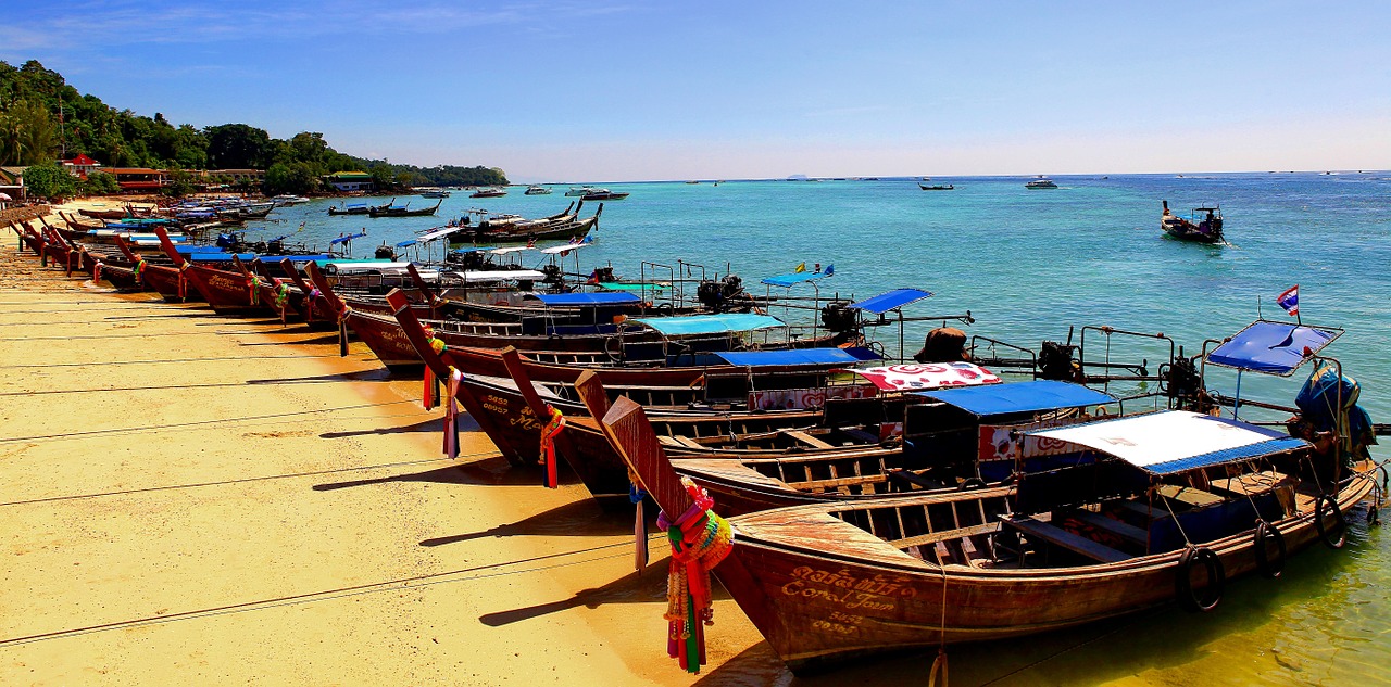 Koh Phi Phi, Ilgosios Uodegos Valtys, Tailandas, Turai, Žvejyba, Kelionė, Vandens Taksi, Sala, Atogrąžų Salos, Turizmas