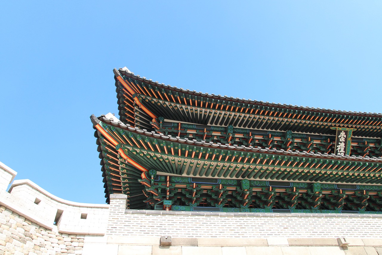 Korėja, Seulas, Seouls Namdaemun Gate, Namdaemun, Tradicinis, Architektūra, Uždraustasis Miestas, Kultūros Vertybė, Istorinės Vietos, Nacionalinis Lobis
