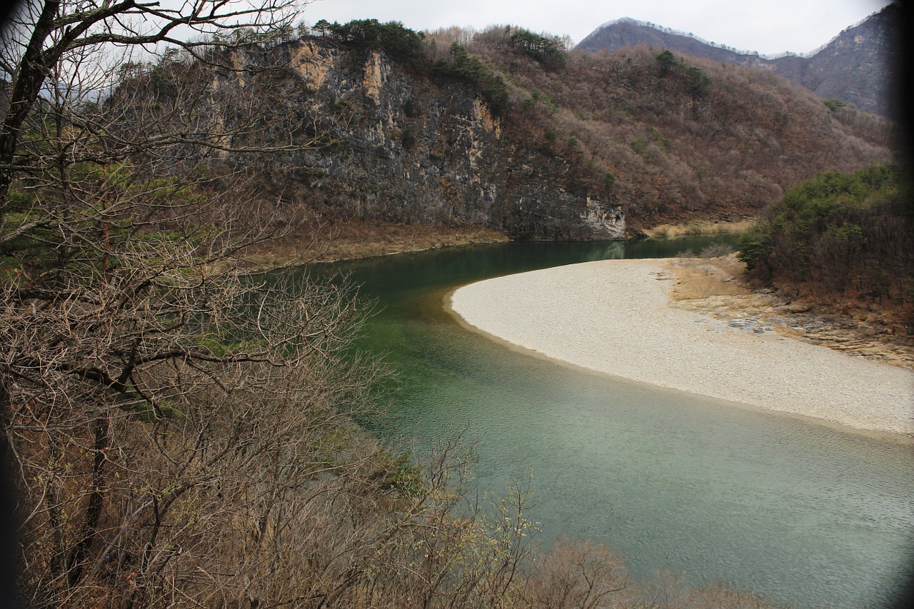 Korėja, Dong Upė, Dong-Kang, Kraštovaizdis, Dykuma, Peizažas, Natūralus, Laukiniai, Lauke, Aplinka