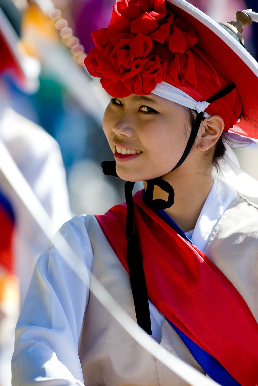 Korėjiečių Kalba, Moteris, Maefchen, Papuoštas, Tradicija, Korėja, Yongsanas, Ruduo, Festivalis, Šventinė Diena