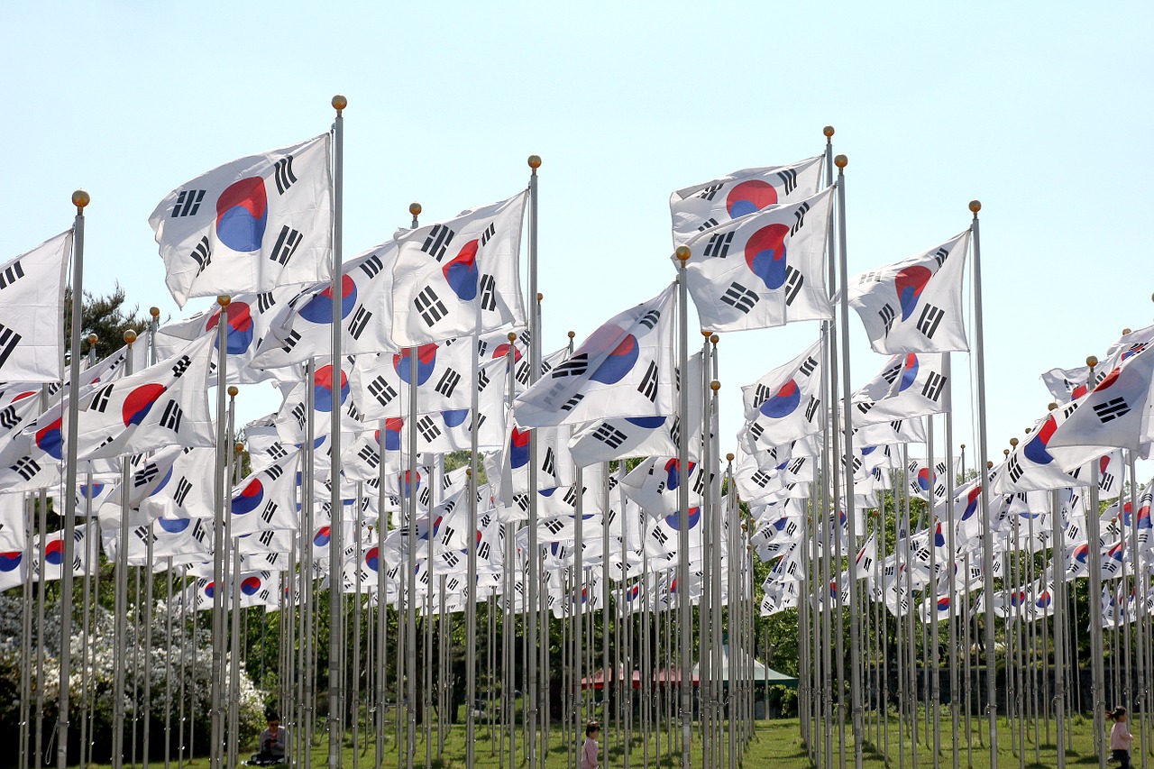 Korėjos Vėliavos,  Vėliavos,  Laukas,  Korėjiečių Kalba,  Patriotinis,  Nacionalinis,  Šalis,  Simbolis,  Patriotizmas,  Tauta